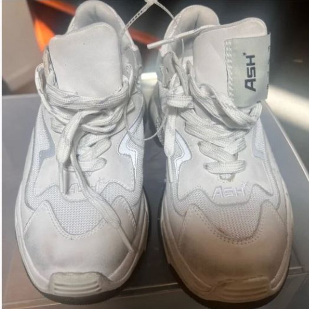 ASH (Addict) Size 7.5 Women’s White and Grey Sneakers